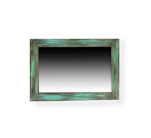 Load image into Gallery viewer, Barnwood Turquoise Mirror