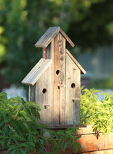 Load image into Gallery viewer, Handcrafted rustic reclaimed barnwood bird house, this birdhouse is made from barn wood