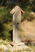 Load image into Gallery viewer, Handcrafted rustic reclaimed barnwood bird house, this birdhouse is made from barn wood