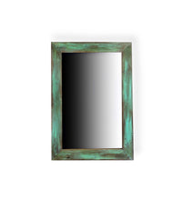 Load image into Gallery viewer, Barnwood Turquoise Mirror