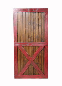 Handcrafted modern rustic wood barn door 